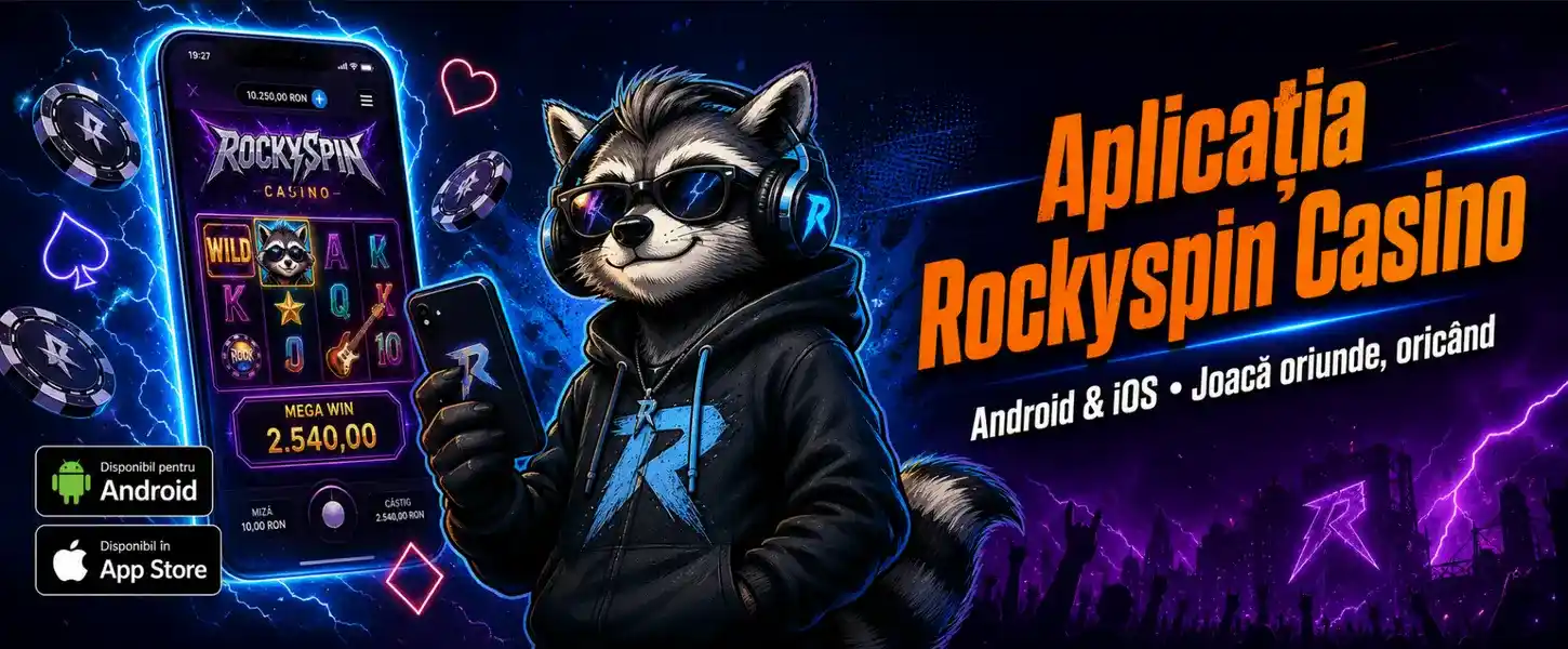 Aplicația Rockyspin Casino pentru Android și iOS - joacă oriunde, oricând